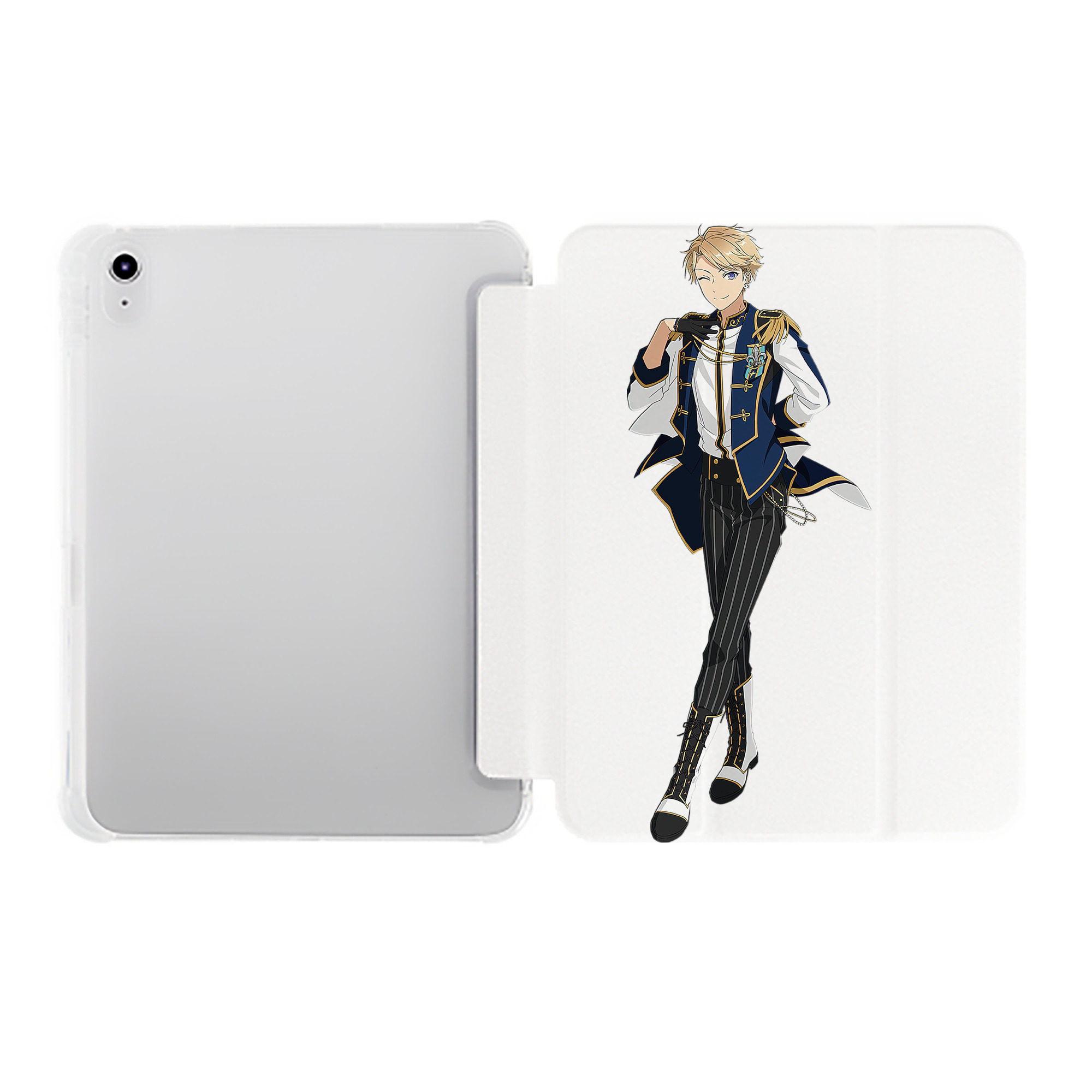 （画像用） あんさんぶるスターズ! Ensemble Stars IPad ケース ペン収納付き 三つ折りスタンド PUレザー×シリコン 対応機種9.5/10.5/10.9インチ
